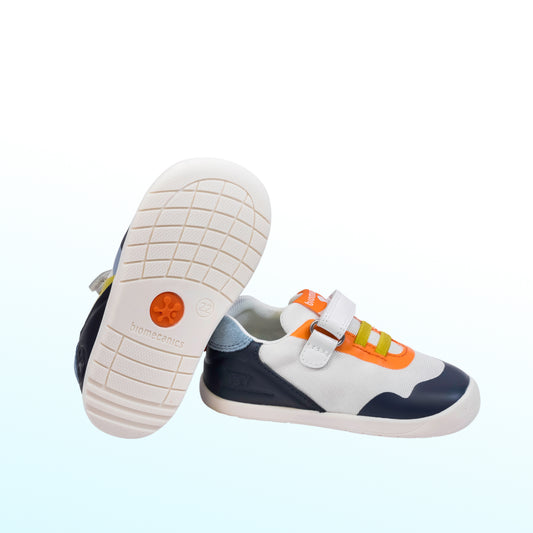 Biomecanics - Boys Trainers White Blue Orange - A578