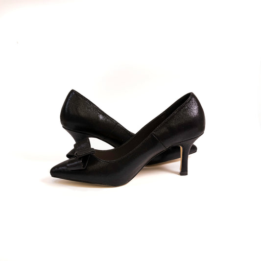 Cocco Ritz 1014 - Heels Bow - Black Metallic Fabric