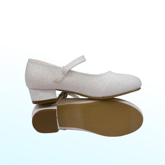Dubarry Vicky - Girls Communion Shoes White Glitter
