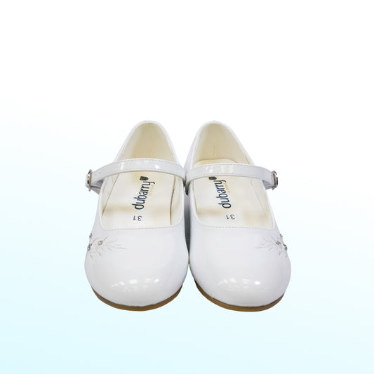 Dubarry Vicky - Girls Communion Shoes Patent White