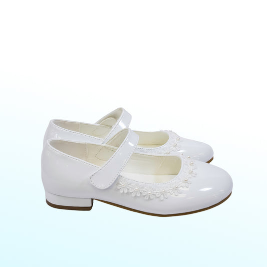 Dubarry Vivienne - Girls Communion Shoes Patent White