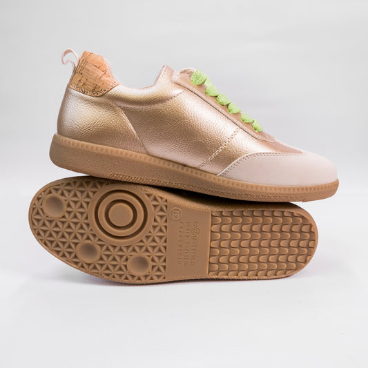 Susst - Estelle Womens Laced Tainers Gold - Estelle25