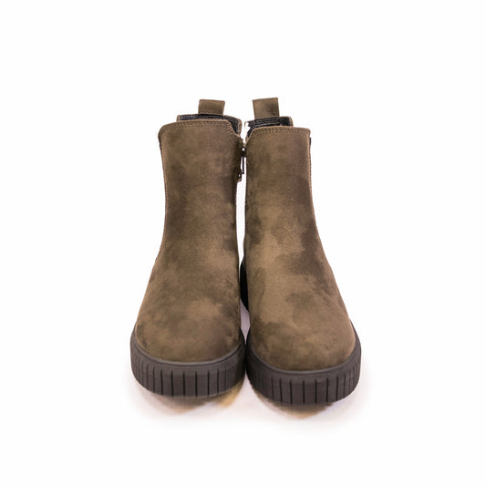 Jana - Ladies Ankle Boots Olive Green - 26480-43