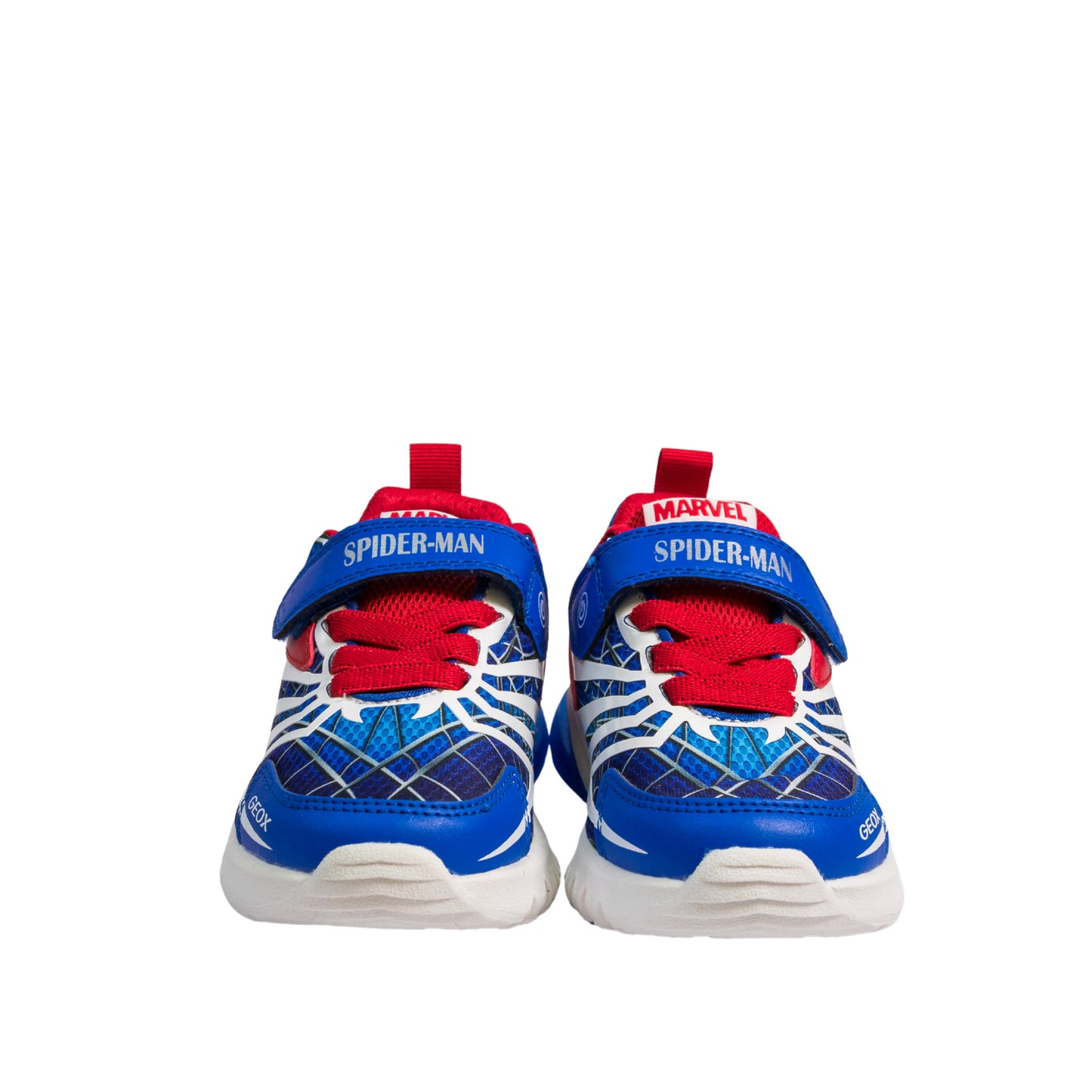 Geox - Boys Ciberdron Spiderman Sneakers Blue Red w Lights - J55LBH