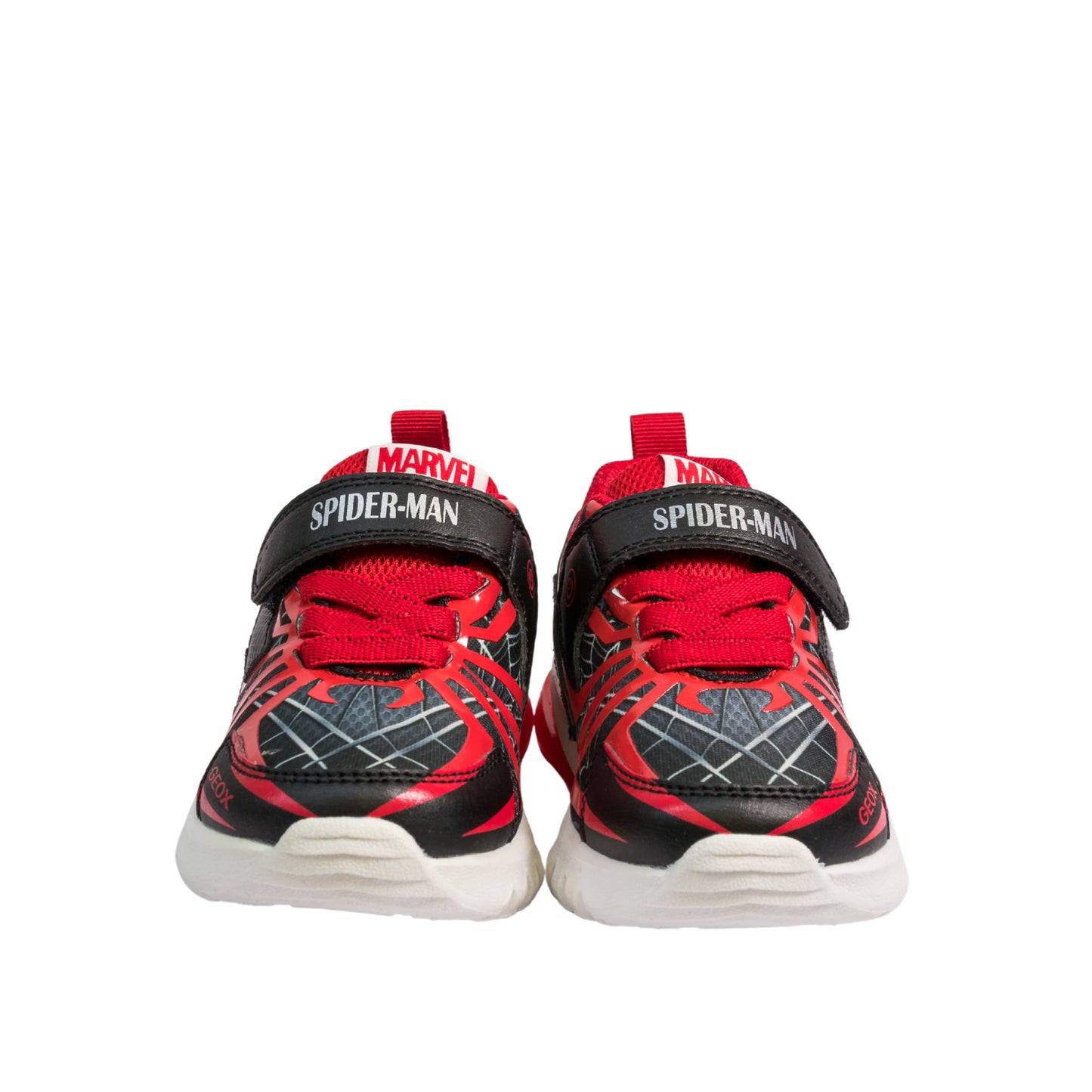 Geox - Boys Ciberdron Spiderman Sneakers Black Red w Lights - J55LBG