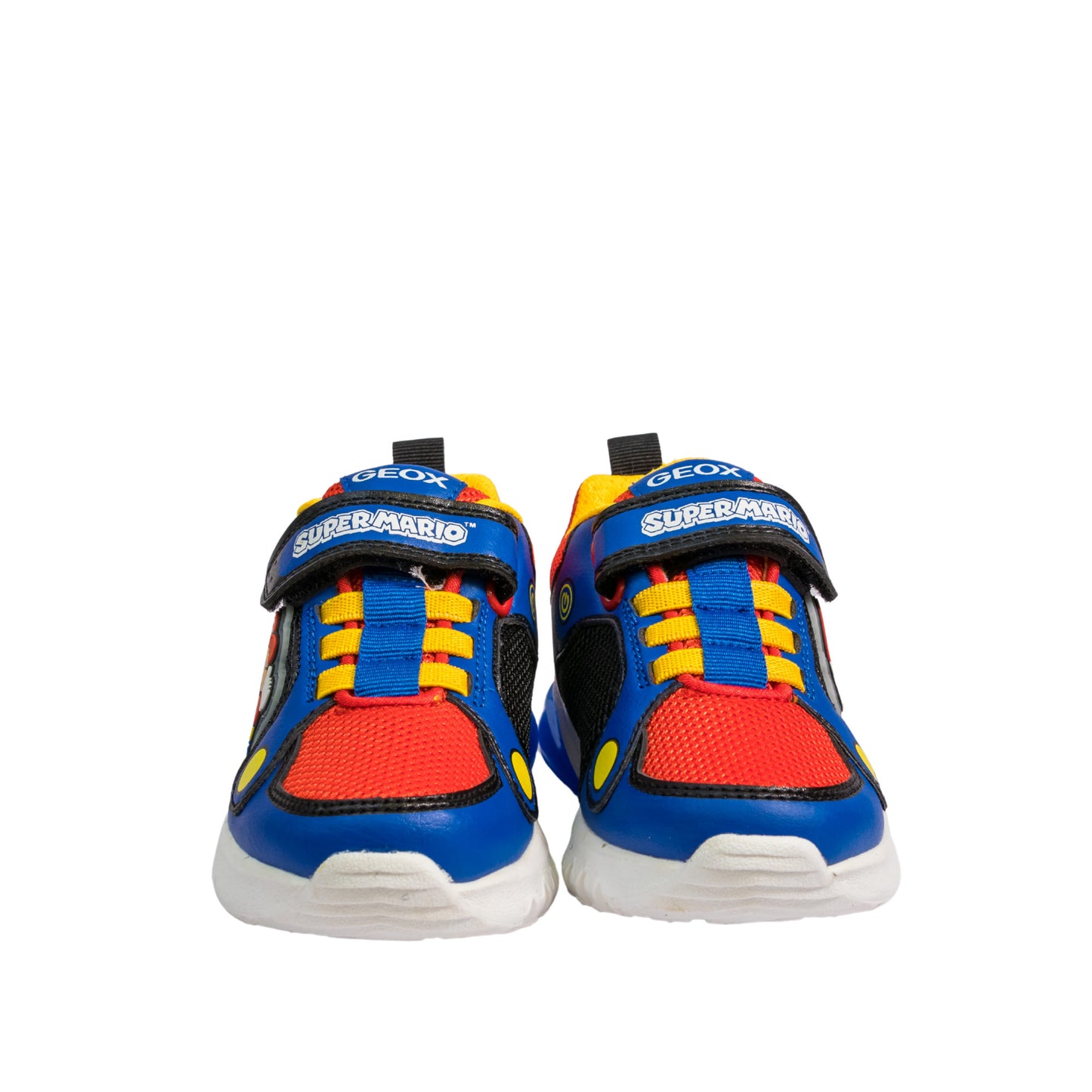 Geox - Boys Ciberdron Super Mario Sneakers Blue Red w Lights - J55LBF