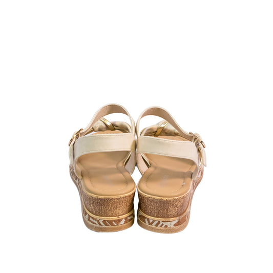 Cipriata – SARINA Womens Halter Back Buckle Wedge Heel Sandal - Beige - L635BE