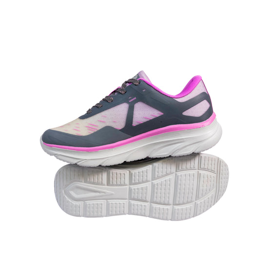 Dek - COSMOS Ladies Superlight Memory Foam 5 Eye Lace Up Casual Trainer Shoes Grey Pink - T774 (Copy)