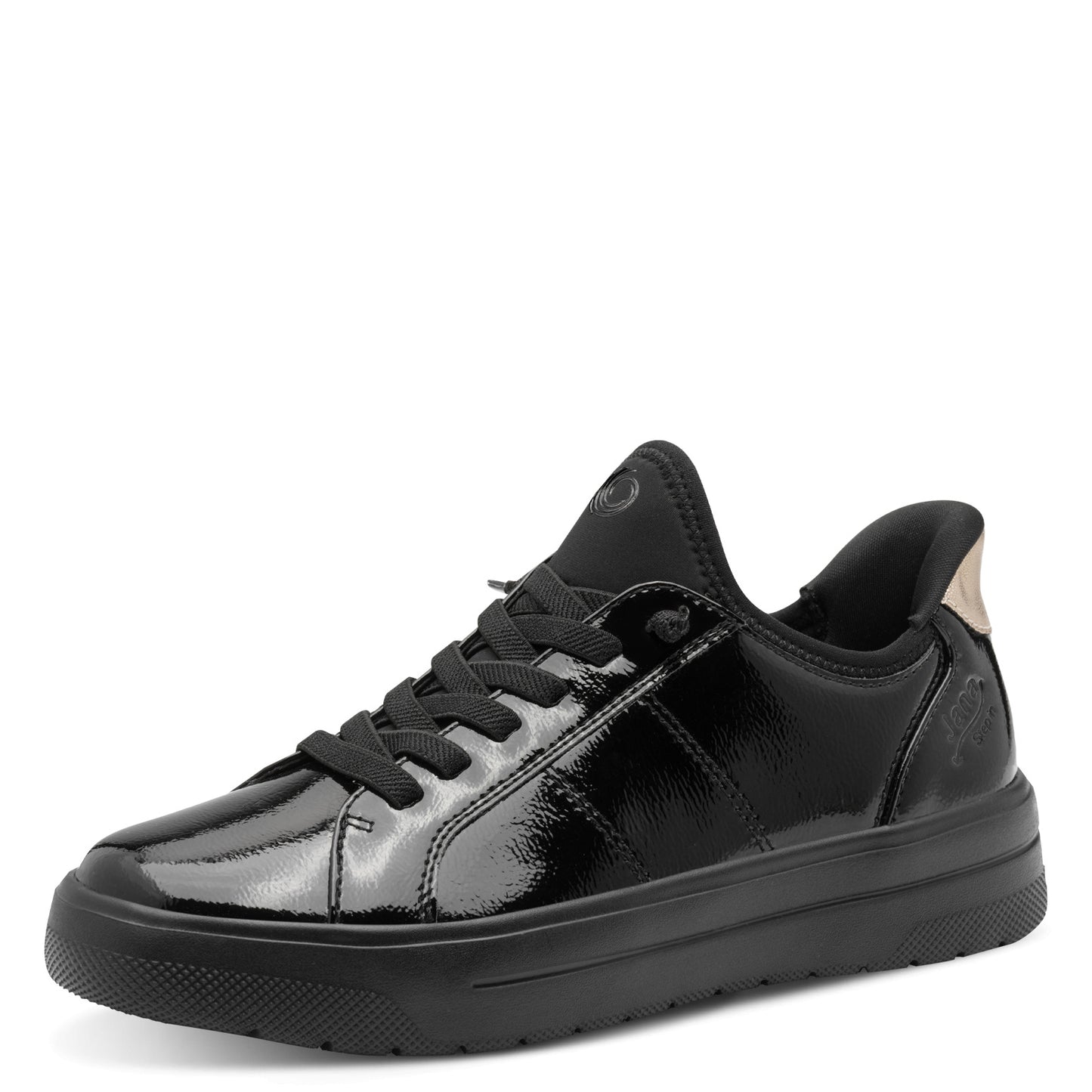 Jana 23764 Ladies Trainer Black Patent