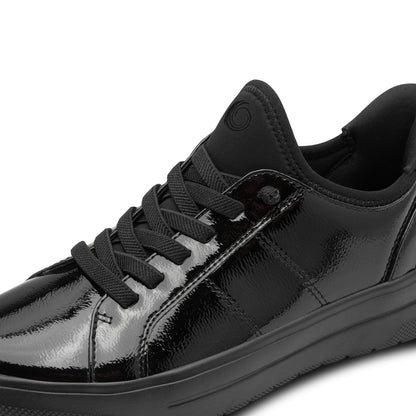 Jana 23764 Ladies Trainer Black Patent