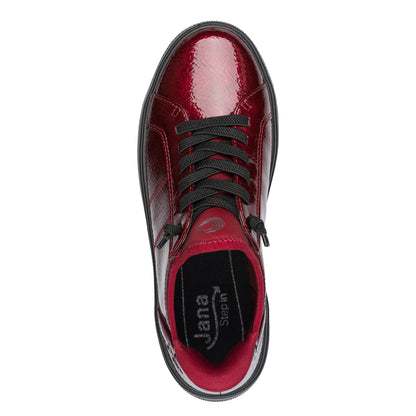 Jana 23764 Ladies Trainer Red Patent