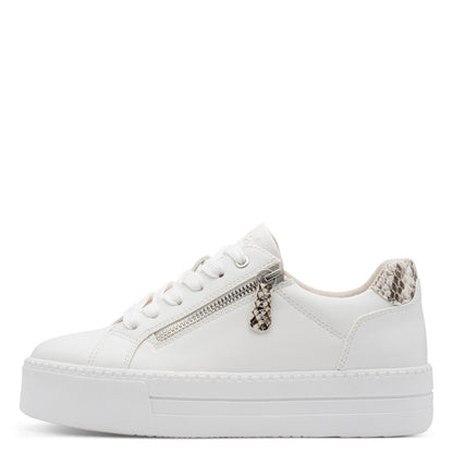 Jana Ladies Platform Trainers - 23767- White