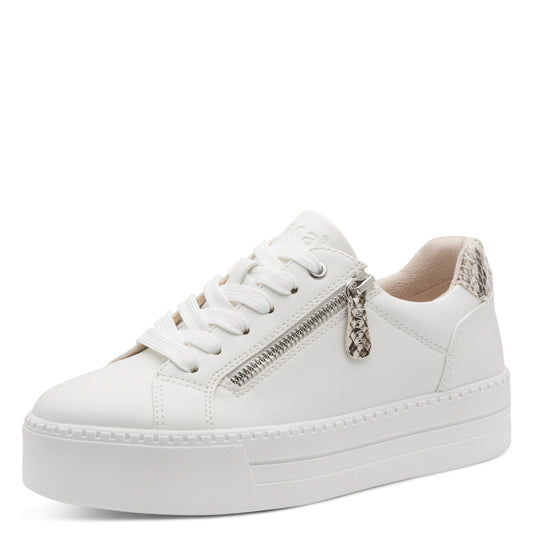 Jana Ladies Platform Trainers - 23767- White