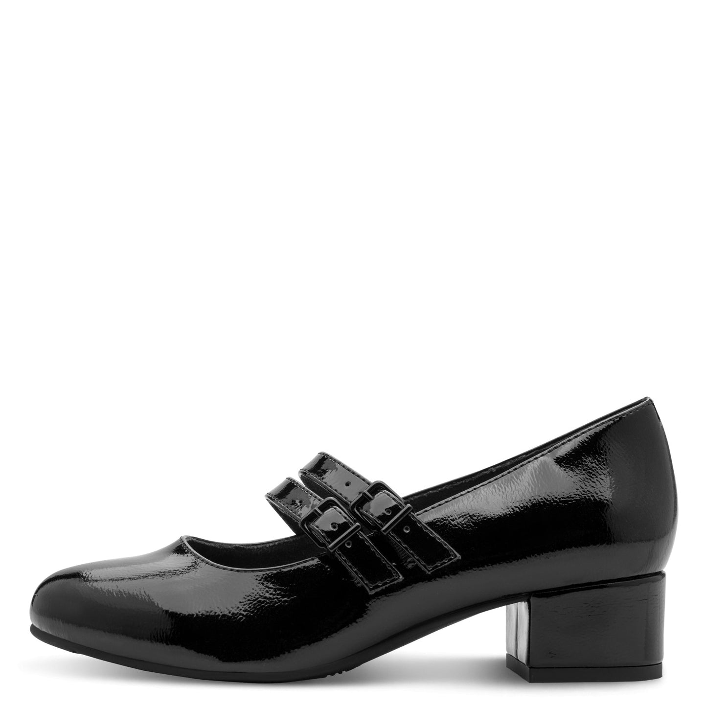 Jana 24366 Block Heel Mary Jane Patent Shoe