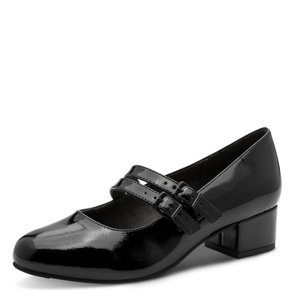 Jana 24366 Block Heel Mary Jane Patent Shoe