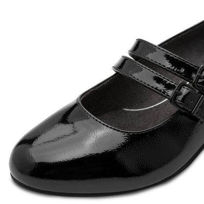 Jana 24366 Block Heel Mary Jane Patent Shoe