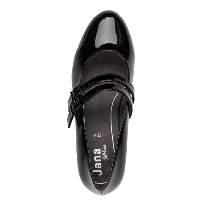 Jana 24366 Block Heel Mary Jane Patent Shoe