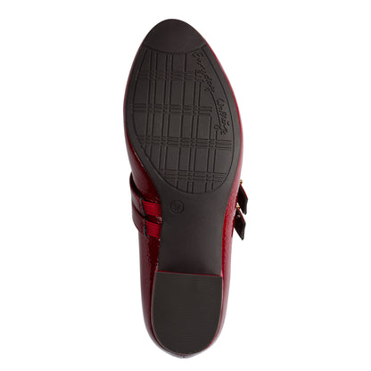 Jana 24366 Block Heel Red Patent Mary Jane