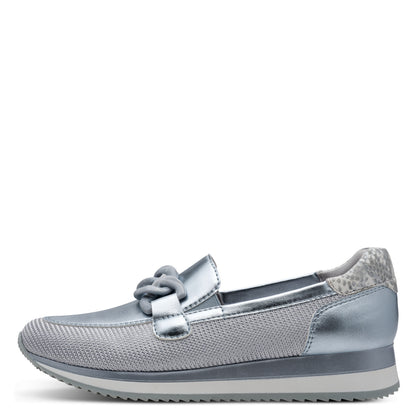 Jana - 24766 Vegan Loafers Denim Metallic