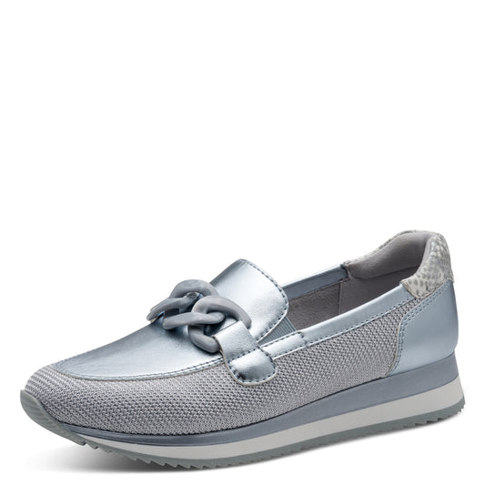 Jana - 24766 Vegan Loafers Denim Metallic