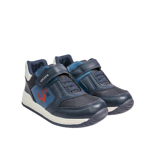 Geox - Boys Rishon Sneakers Navy Red 5 - B450RA