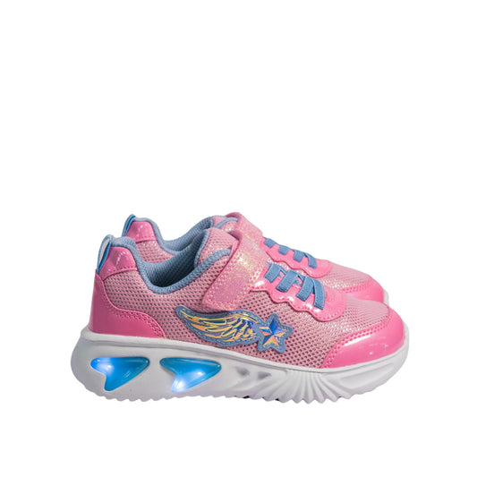 Geox - Girls Assister Sneakers Pink Blue w Lights - J55E9B