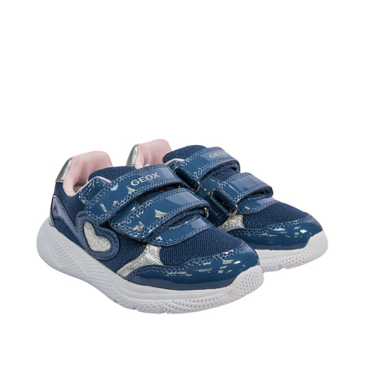Geox - Infant Girls Sprintye Sneakers Navy Silver - B554TA
