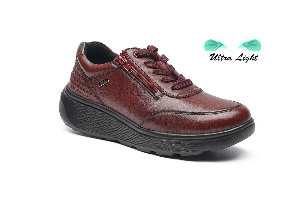G-Comfort - S-2725 Waterproof Side Zip Shoes, Burgundy